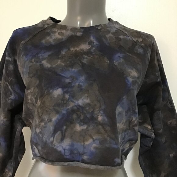 Lululemon LA Pullover Crew Watercolor Wash Lunar Rock/Black/Larkspur Size S/M - Picture 2 of 11